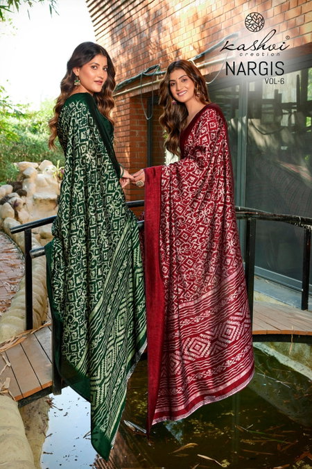 Nargis Vol 6 By Kashvi Black Vichitra Daily Wear Saree Suppliers In India